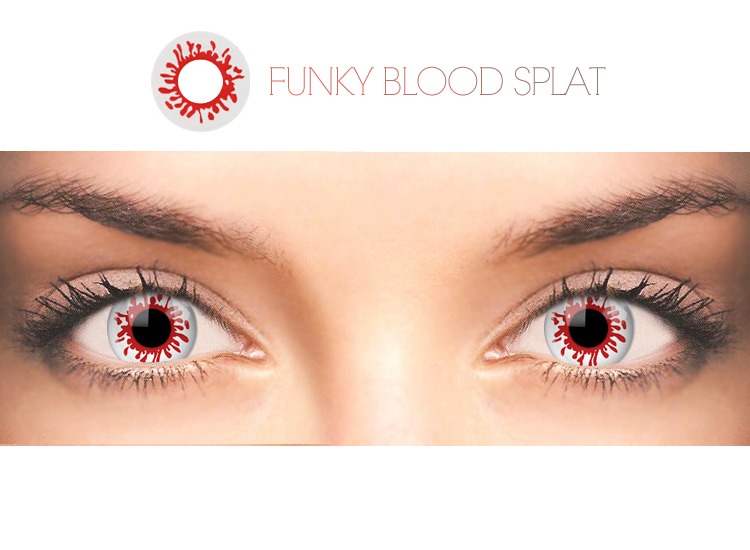 Funky Blood splat Cosplay Lenses